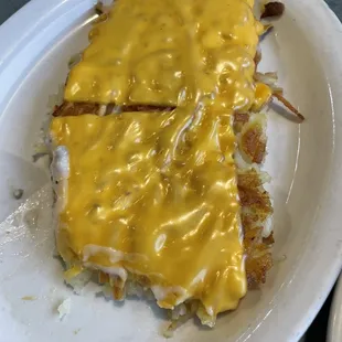 This was what I got when I asked for cheesy hashbrowns