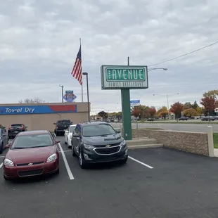 cars parked in a parking lot