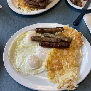 Eggs with Meat and Side