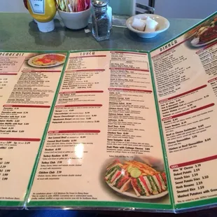 Extensive menu