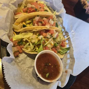 3 chicken tacos for just $9 on Tuesdays!