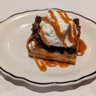 Banana bread pudding.