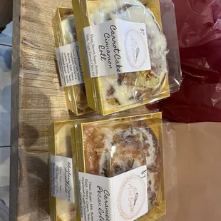 Amazing variety of flavored cinnamon rolls from The Avid Baker at Grateful Goods Market in Sierra Vista