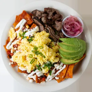 Our new menu: Chilaquiles