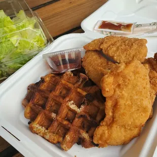 Chicken and waffle