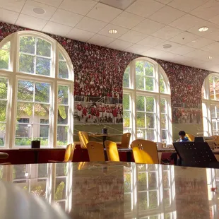 the interior of a restaurant