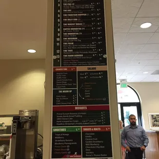 Regular menu
