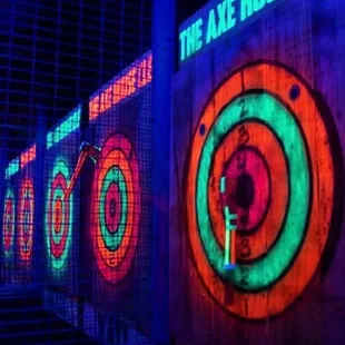 Get crazy with neon axes and glow sticks!