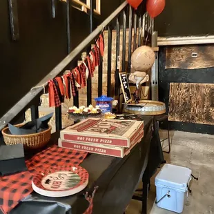 Private area for our baby shower