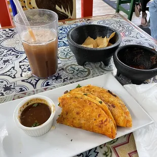 Birria Tacos (Each) Quesa Birrias (Each) Tamarindo Chips and Sauce (Side)