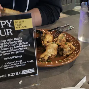 Best chicken wings!!  And it's half off on happy hour.