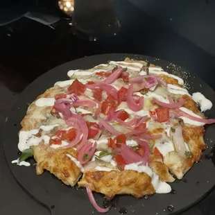 Aztec Pizza - Personal size with homemade dough and fresh ingredients!!