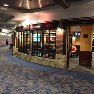 the entrance to the restaurant