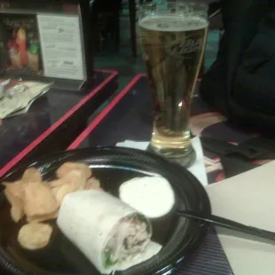 1/2 club wrap, 20oz bud light