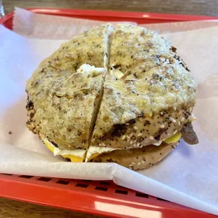 Asiago Everything Steak Bagel