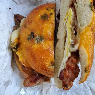 Sunrise on a jalapeño bagel