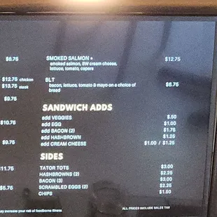 May 2023 menu