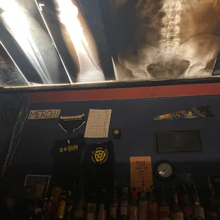 a skeleton on the wall