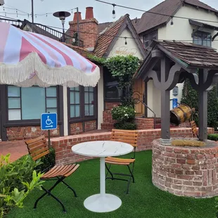 More outdoor bistro seating