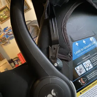 Broken sun shade piece... Now the shade falls on my babies head.