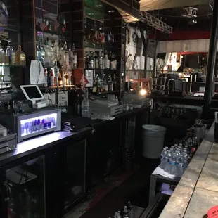 The bar, wide selection of drinks, various liquors and alcohols, drink up!