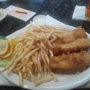 The fish and chips.