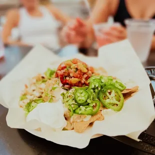 a plate of food on a table