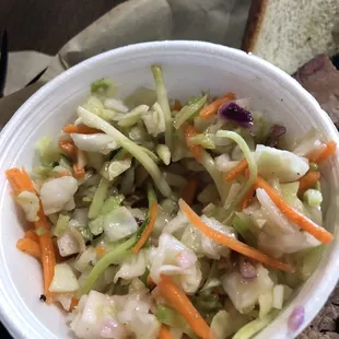 The &quot;Porch&quot; slaw is vinegary and delicious.