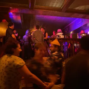 Swing dancing at the back room: opening night!