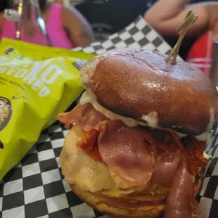 Confit tomato chicken sandwich