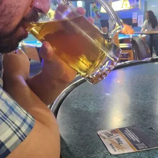 Having a birfday beer