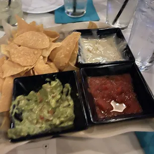 Dip trio appetizer