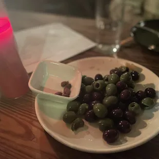 Marinated olives... easy, delicious start