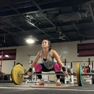 I was afraid someone was gonna come yell at me for dropping the weights here there was a huge camera in front of me