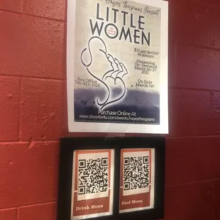 Menu's for easy access and no touching or wasting paper