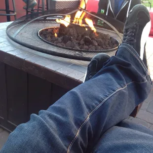 Love the fire out on the patio