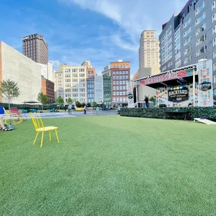 Stage for live music and performances