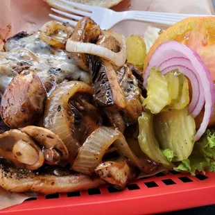 Mushroom Swiss Burger