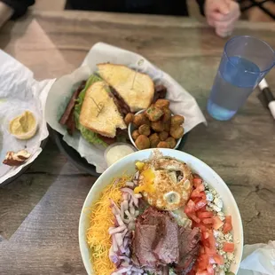 Steakhouse Cobb Salad - Whole  Backyard B.L.T. Both were DELICIOUS and way more than what we could eat!! Definitely a 10 out of 10!