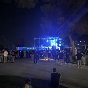 The stage and "VIP Hill" to the right.