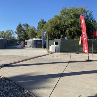 There are no indoor bathrooms for now - only porta potties