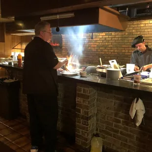 Mike grilling at The Pit