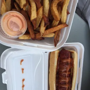 Jimmy Hoffa Bacon Wrapped Hot Dog