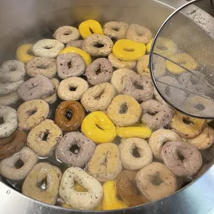 food, donuts, dough desserts