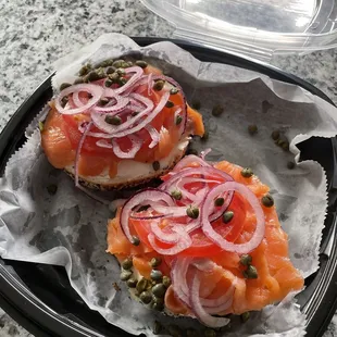 Lox bagel on everything