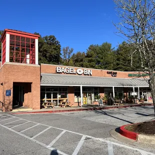 the front of the building