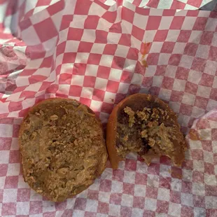 Wee Be Jammin- PB &amp; J, honey, granola on blueberry bagel.