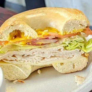 Turkey and swiss sandwich