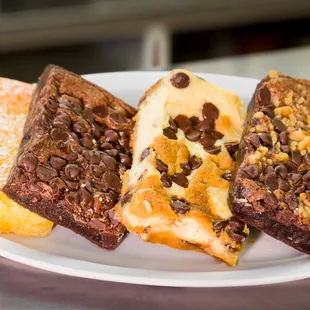 a plate of desserts