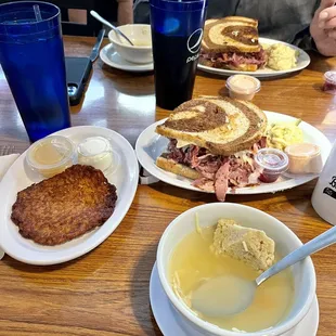 Potato Latke a la Carte Cup of Soup with 1/2 Sandwich